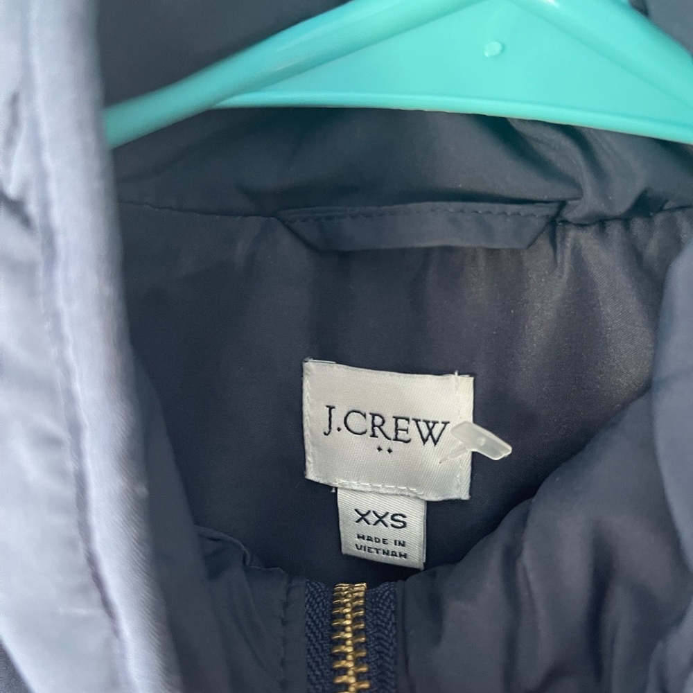 J. Crew Dark Blue Quilted Vest with Metallic Zipper
New without tags condition! - Picture 8 of 8
